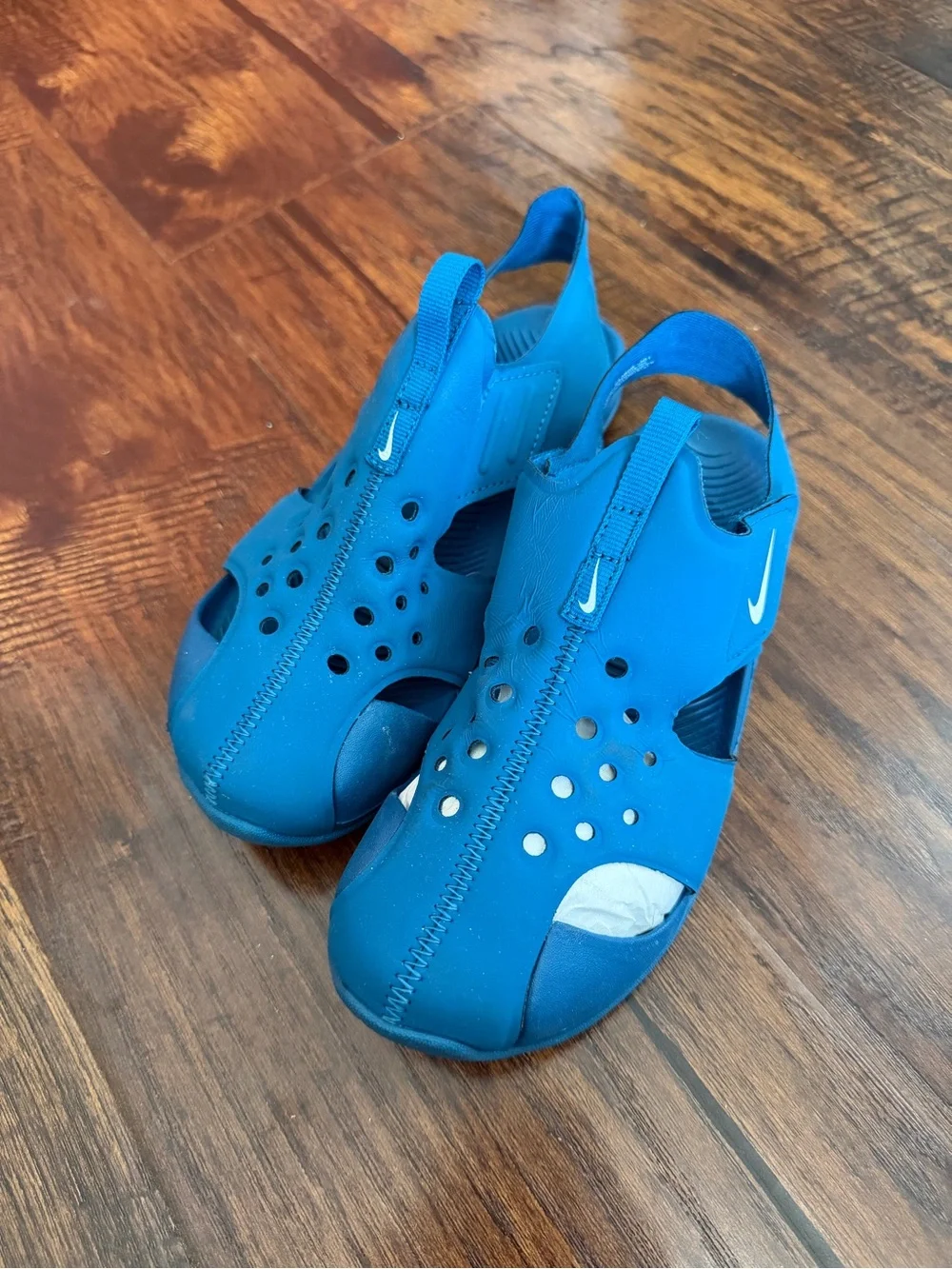 Nike Kids Blue Slip-On Water Shoes with Heel Strap